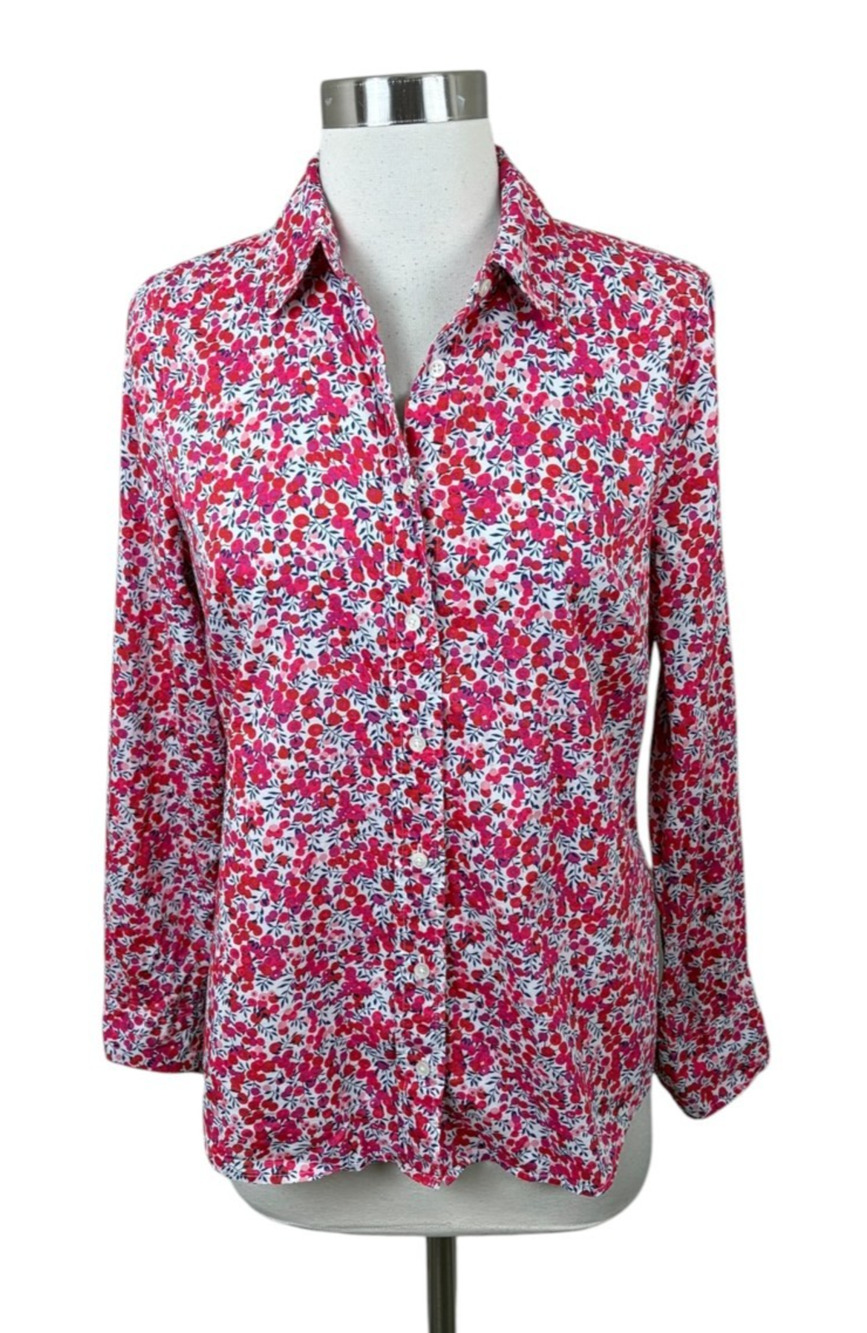 J. Crew Liberty London Tana Lawn Poplin Shirt Wiltshire Size 4 ditsy floral